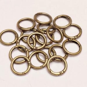 Circular metal O rings for bag and accessory projects