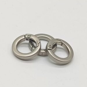 Opening ring clasps for bag and accessory hardware